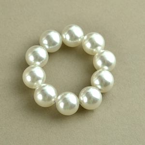 Chouchous en Künstliche Perles Coréennes Élastiques à Cheveux Perlés Blancs Faux Künstliche Perles Douces Élégants Accessoires Cheveux Mariage Quotidien