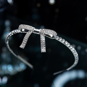 Cerchietto E Fermaglio Per Capelli Con Fiocco Di Strass Da Sposa Lega Di Lusso Accessori Per Capelli Per Matrimonio Donna