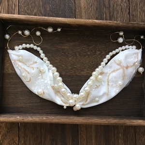 Bridal Retro Artificial Pearl Sequin Headband Elegant Tassel Lace Hairband For Wedding Party Photo Women Hair Accessories