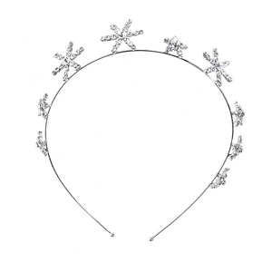 Elegant bridal tiara with silver hexagram star crystals for wedding hair styling