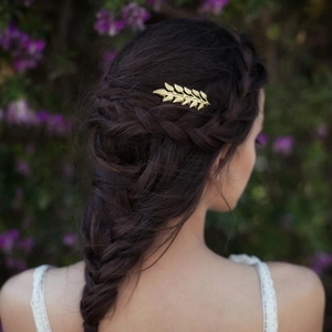 Vintage Alloy Leaf Bridal Hair Comb Elegant Olive Branch Gold Silver Hair Side Comb For Wedding Party Women Jewelry