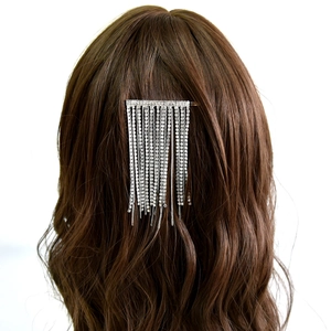 Pince à Cheveux de Luxe en Alliage avec Franges et Strass Chaîne Barrette pour Mariage Fête Accessoires Cheveux Femme