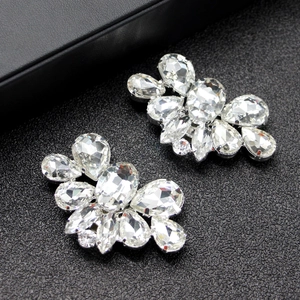Clip per scarpe classiche con strass marquise e gioielli in cristallo per la sposa