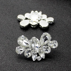 Clip per scarpe da sposa classiche in argento con strass marquise brillanti e chic