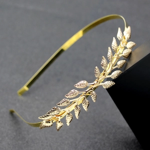 Grecian Style Gold Silver Iron Leaf Headband For Women Girls Bridal Wedding Party Baroque Laurel Leaf Hair Band Accessories