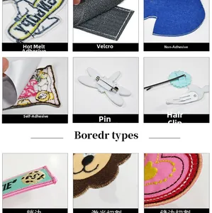 Detailed view of embroidery patch backing options and precise laser cut edge finishes