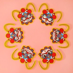 Cartoon Monkey King Beijing Opera Mask Embroidery Patch Chinese Style Iron On Patch For Clothing DIY Decor Applique