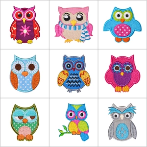 Cartoon Owl Embroidery Patches Iron On Sew On Embroidered Appliques For Clothing Jacket DIY Decoration Owl Patch For Kids Adults