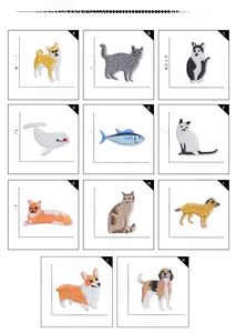 Guida alle dimensioni delle toppe ricamate con animali tra cui cani e gatti