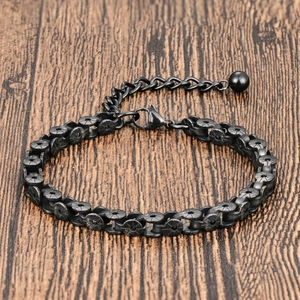 Herren 316L Edelstahl Echtleder Geflochtenes Armband Industrie Punk Mechanisches Zahnrad Kette Armband Verstellbarer Schmuck