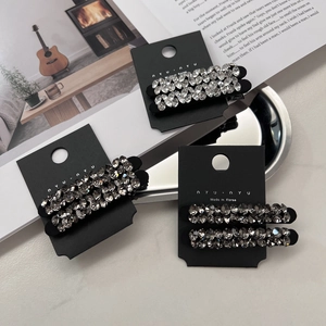 Ensemble de barrettes de luxe ornées de cristaux tchèques étincelants en argent et gris