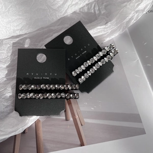 Luxury Rhinestone Alloy Hair Clip Korean Minimalist Fashion Hairpin For Women Daily Side Fringe Duckbill Clip Hair Accessories