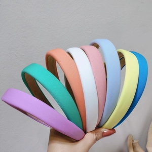 Simple Korean Style Padded Sponge Headband For Women Solid Color Fabric Wrapped Thick Hair Band For Daily Hair Accessories