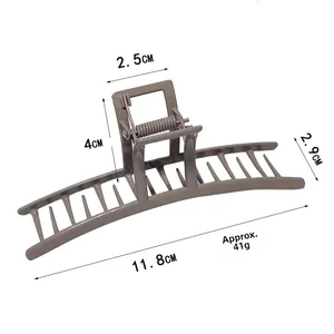 Spécifications de taille détaillée pour une pince à cheveux mate grise de 11,8 cm