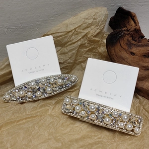 Eleganter Legierung Haarspange Mit Strass Kunstperle Eingelegt Vintage Gold Federclip Luxus Haarnadel Damen Haarschmuck
