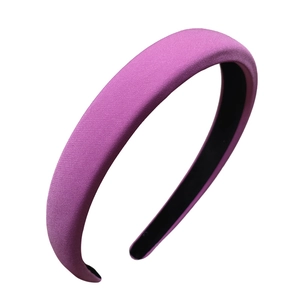 Classic purple padded sponge headband with soft fabric texture for stylish women accessory