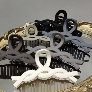 Matte Large Hair Claw Clips For Women Nonslip Elegant Woven Twist Shark Clip Korean Style Strong Hold Hair Accessories