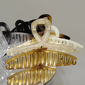 Lot de grandes pinces à cheveux de style coréen en plusieurs couleurs avec reflet miroir