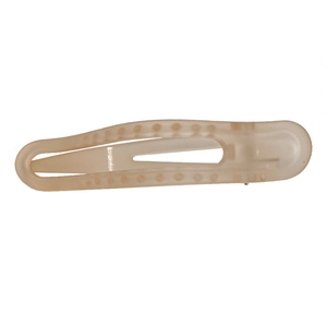 Elegant matte translucent skin pink hair claw clip with embossed dot pattern for women