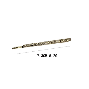 Barrette à cheveux minimaliste en métal doré, texture lave, longueur 7,3 cm pour femme