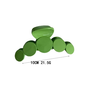 Minimalist bright green 10cm bubble hair claw clip for summer hairstyles
