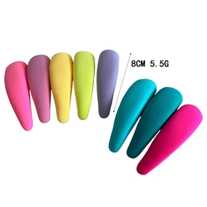 Lot de 8 barrettes à cheveux en tissu de 8cm aux couleurs vives de macaron