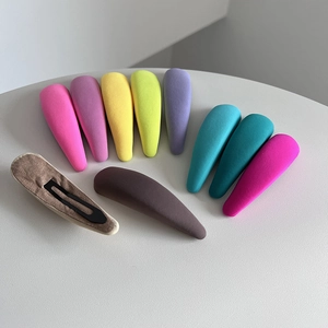 Set de barrettes à cheveux BB en tissu macaron, design minimaliste pour coiffure femme