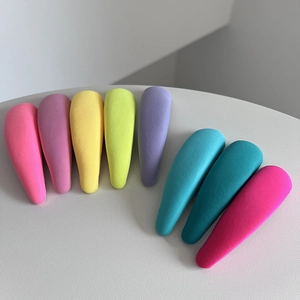 Lot de 8 barrettes BB colorées recouvertes de tissu macaron pour femmes aux tons vifs