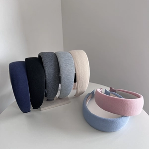 Knitted wide headband set in seven elegant colors for high skull top hairstyle styling