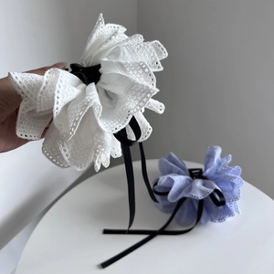 Pince À Cheveux Élégante Avec Nœud En Dentelle Style Coréen Broderie Florale Ruban De Satin Accessoires Cheveux Femme