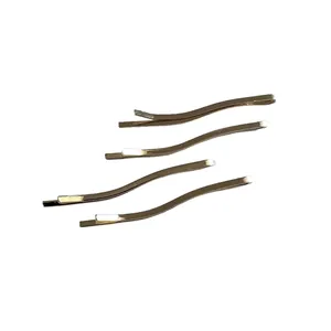 Minimalist wavy gold metal hair clips for women set of four 5.5cm length accessories