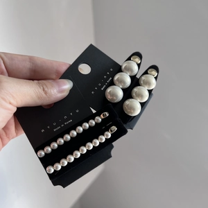 Ensemble de barrettes à cheveux perles coréennes élégantes sur base en métal doré