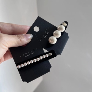 Lot de barrettes élégantes avec perles blanches de style coréen pour un look raffiné