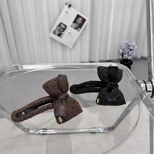 Elegant Fabric Knit Bowknot Hair Clip Vintage Lazy Hair Barrette For Women Sweet Bow Hairpin Stylish Headwear Accessory