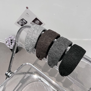 Serre-têtes larges en maille élégants pour femmes en gris, marron et noir laine