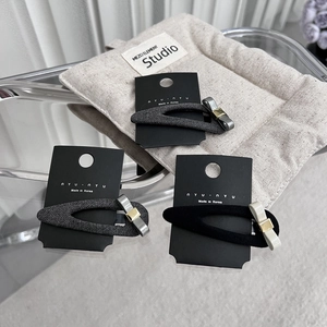 Lot de barrettes à cheveux nuds de style coréen avec détails métalliques chics