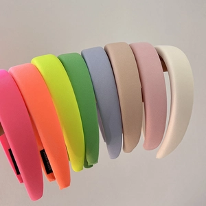Padded sponge headbands in candy colors made of premium twill fabric for women