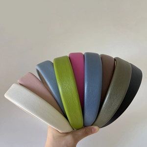 Faux leather padded headbands in multiple colors for a minimalist and elegant hair style
