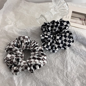 Elastico per Capelli in Velluto a Scacchi Grandi Elastici Plaid Stile Coreano Autunno Inverno Accessori Capelli Donna