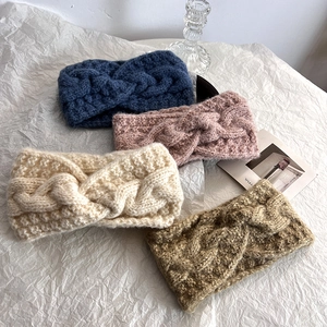 Fascia per Capelli da Donna in Maglia Intrecciata Invernale Calda in Filato per Lavaggio Viso Fascia Elastica per Capelli