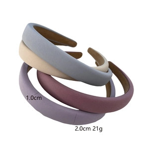 Serre-têtes en éponge épaisse couleurs crème, épaisseur 1cm pour un look volumineux