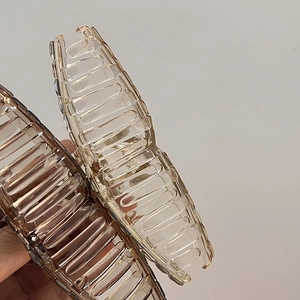 Elegant crystal hair claw clip set in champagne and amber for effortless hair styling