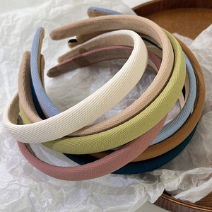Collection de serre-têtes fins en tissu aux couleurs unies pour coiffure quotidienne