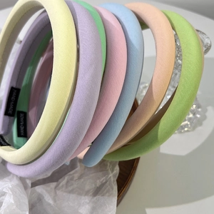Bandeaux chic en éponge pastel macaron en plusieurs couleurs pour coiffure haute