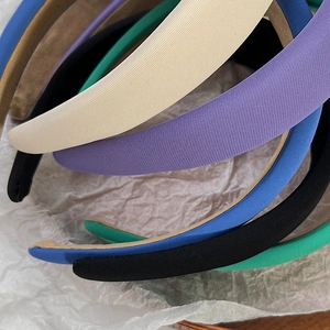 French style sponge padded headbands in multiple solid colors for women hair styling