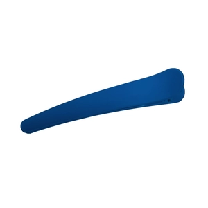 Matte blue duckbill hair clip for women with a minimalist candy-colored matte finish