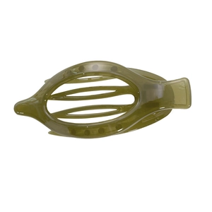 Elegante fermaglio per capelli francese verde erba con una texture gelatina traslucida