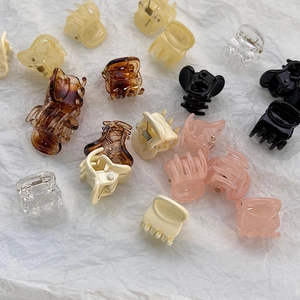 Mini Plastic Hair Claws For Women Girls Solid Candy Color Small Nonslip Hair Clips Bangs Styling Accessories Headwear