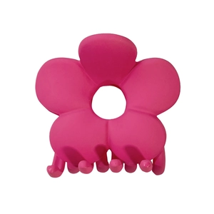 Matte rosafarbene Blumen-Haarklammer mit elegantem Fünf-Blütenblatt-Design für Damen