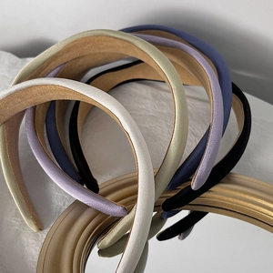 French style padded sponge headbands in multiple solid colors for a high crown hair look